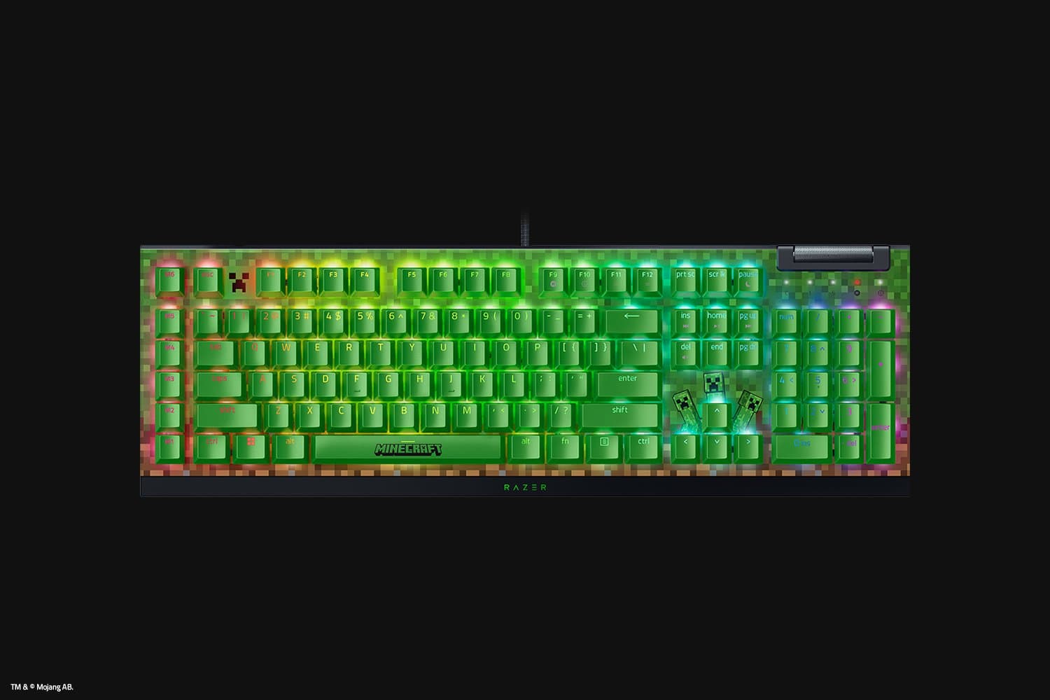 Razer Blackwidow V4 X Minecraft Edition